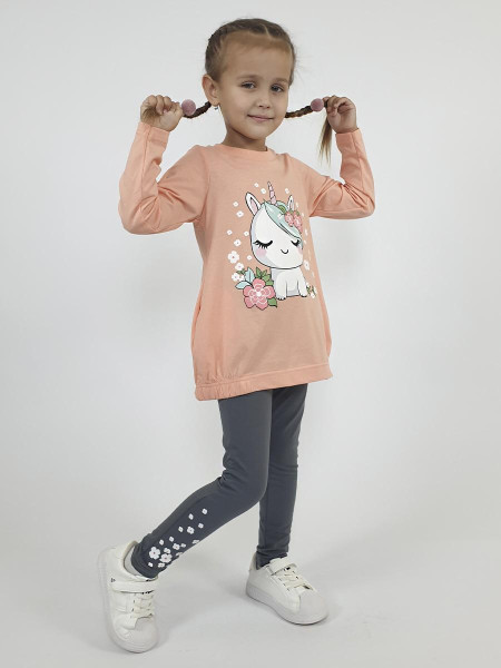 Комплект для девочки (фуфайка+ лосины)