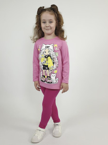 Комплект для девочки (фуфайка+ лосины)