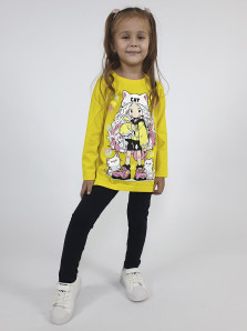 Комплект для девочки (фуфайка+ лосины)