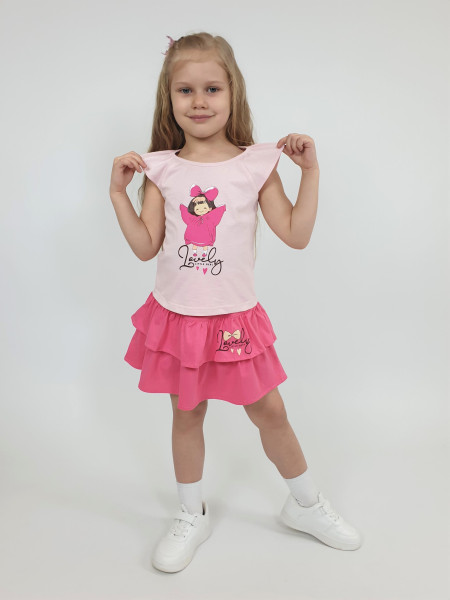 Комплект для девочки (фуфайка+ юбка)