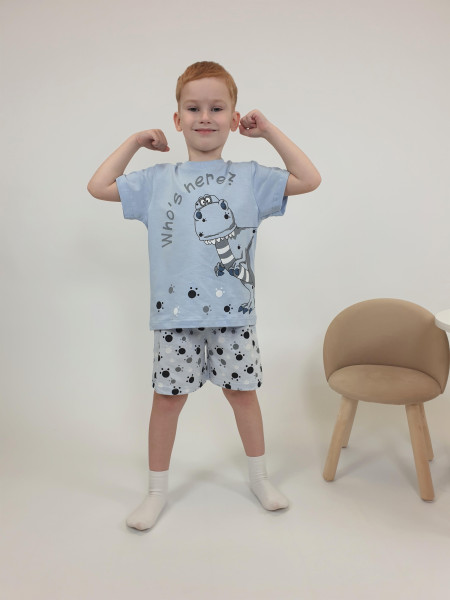 Пижама для мальчика (фуфайка и шорты)