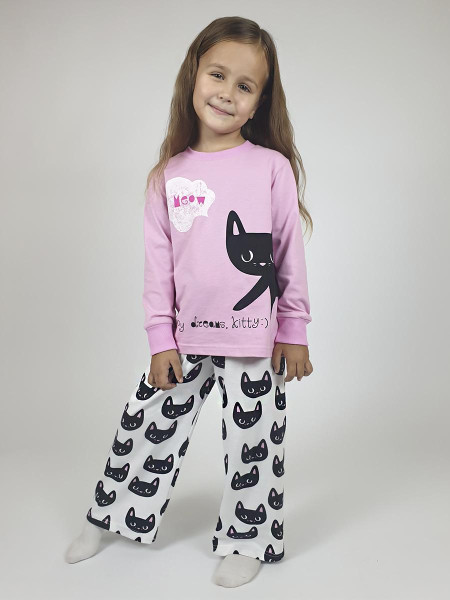 Пижама для девочки (фуфайка и брюки)