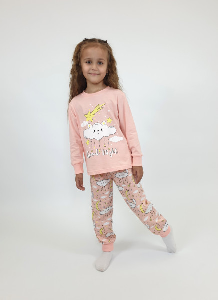 Пижама для девочки (фуфайка и брюки)