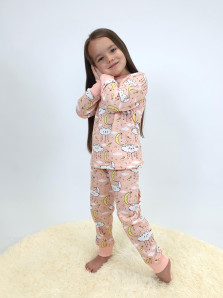 Пижама для девочки (фуфайка и брюки)