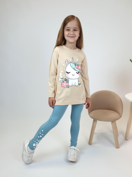 Комплект для девочки (фуфайка+ лосины)