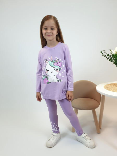 Комплект для девочки (фуфайка+ лосины)