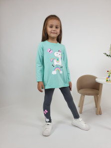 Комплект для девочки (фуфайка+ лосины)