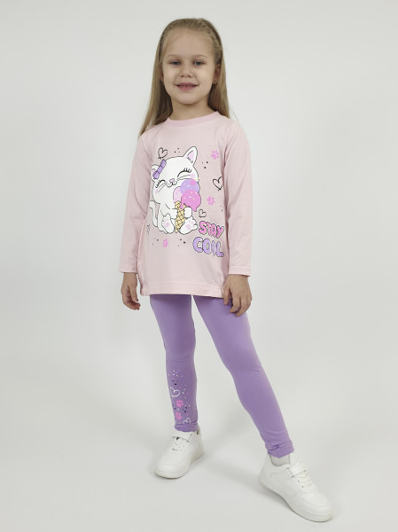 Комплект для девочки (фуфайка+ лосины)