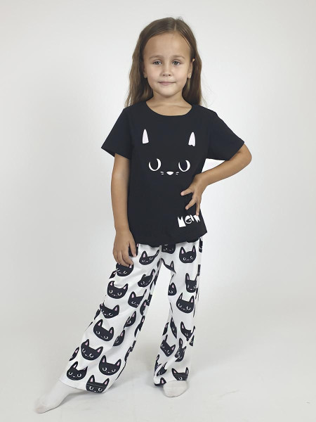 Пижама для девочки (фуфайка и брюки)