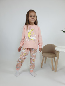 Пижама для девочки (фуфайка и брюки)