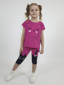 Комплект для девочки (фуфайка+ лосины)