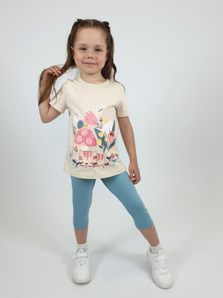 Комплект для девочки (фуфайка+ лосины)