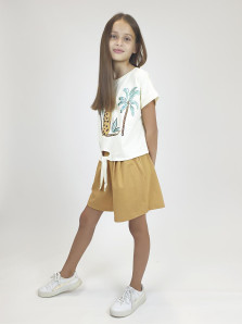 Комплект для девочки (фуфайка+шорты)