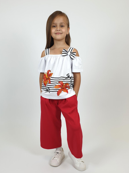 Комплект фуфайка+брюки для девочки