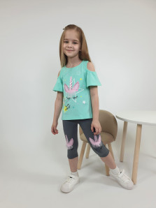 Комплект для девочки (фуфайка+ лосины)