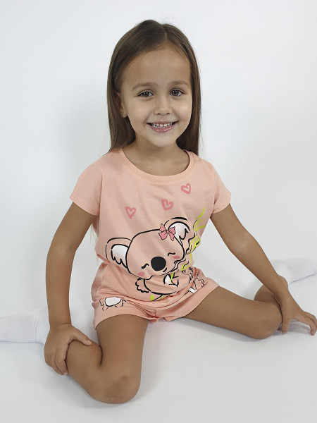 Пижама для девочки (фуфайка и шорты)