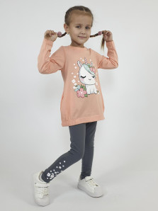 Комплект для девочки (фуфайка+ лосины)