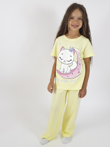 Пижама для девочки (фуфайка и брюки)