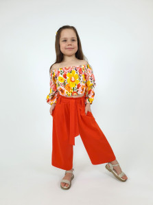 Комплект для девочки (фуфайка и брюки)