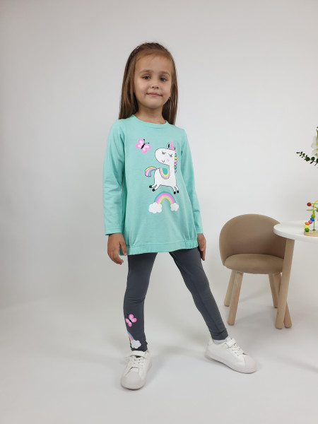 Комплект для девочки (фуфайка+ лосины)