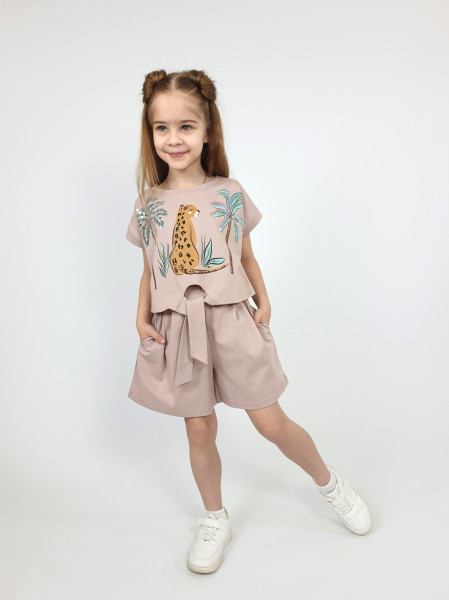 Комплект для девочки (джемпер+шорты)