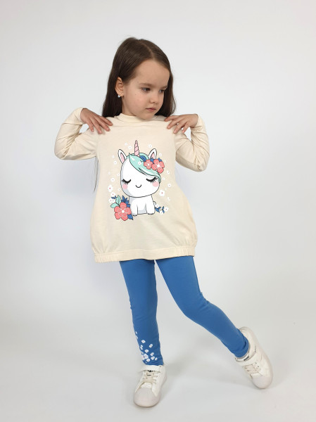 Комплект для девочки (фуфайка+ лосины)