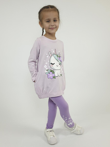 Комплект для девочки (фуфайка+ лосины)