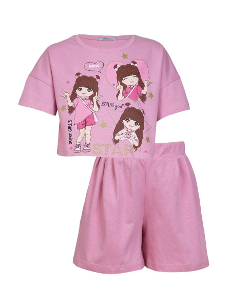 Комплект для девочки (джемпер+ шорты)