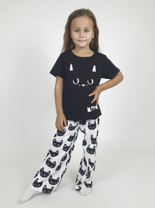 Пижама для девочки (фуфайка и брюки)