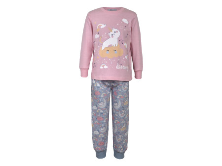 Пижама для девочки (фуфайка и брюки)