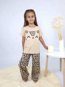 Пижама для девочки (фуфайка и брюки)