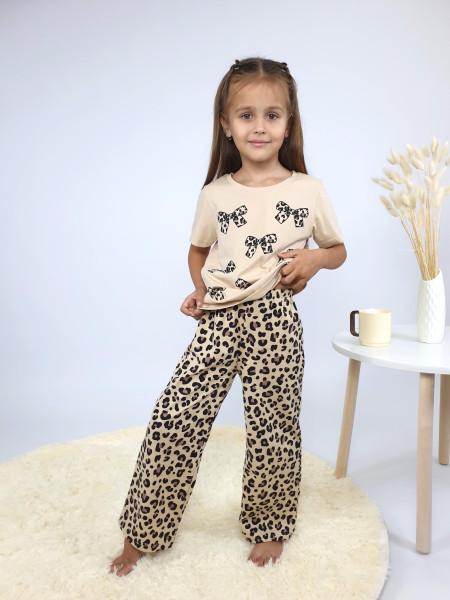 Пижама для девочки (фуфайка и брюки)