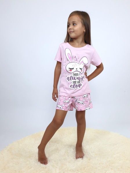 Пижама для девочки (фуфайка и шорты)