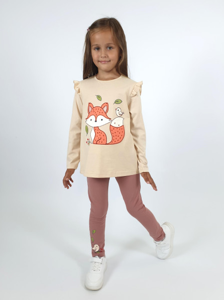 Комплект для девочки (фуфайка+ лосины)