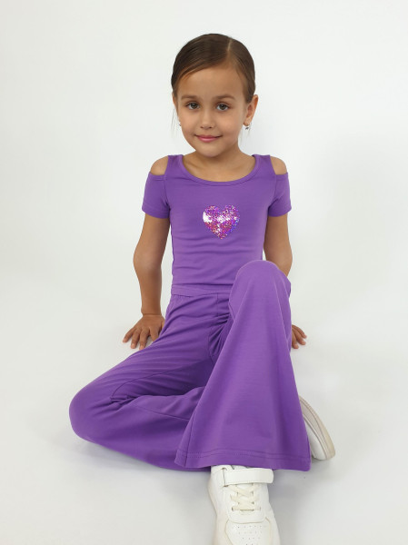 Комплект для девочки (джемпер(фуфайка)+брюки)