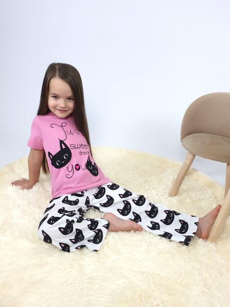 Пижама для девочки (фуфайка и брюки)