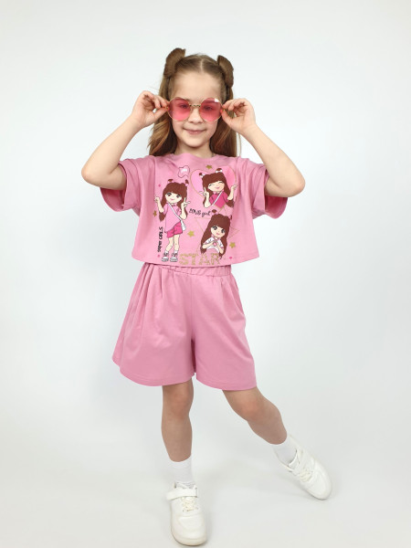 Комплект для девочки (джемпер+ шорты)