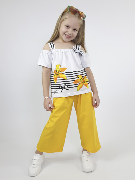 Комплект фуфайка+брюки для девочки