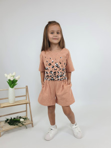 Комплект для девочки (джемпер+ шорты)