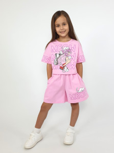 Комплект для девочки (фуфайка+шорты)