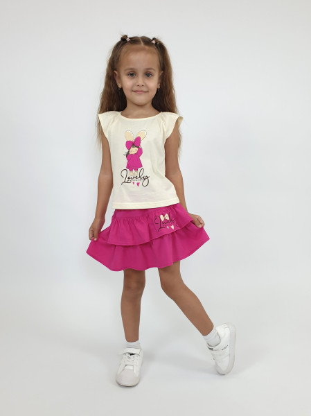 Комплект для девочки (фуфайка+ юбка)