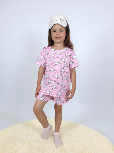 Пижама для девочки (фуфайка и шорты)