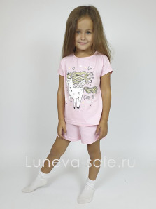 Пижама для девочки (фуфайка и шорты)