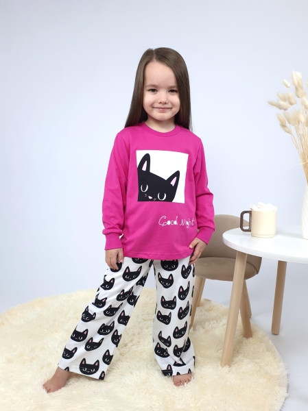 Пижама для девочки (фуфайка и брюки)