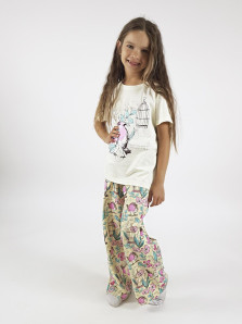 Пижама для девочки (фуфайка и брюки)