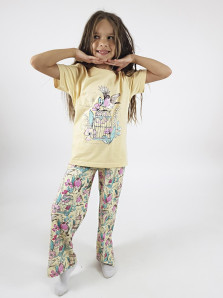 Пижама для девочки (фуфайка и брюки)