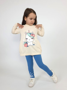 Комплект для девочки (фуфайка+ лосины)