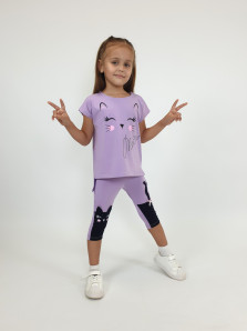 Комплект для девочки (фуфайка+ лосины)