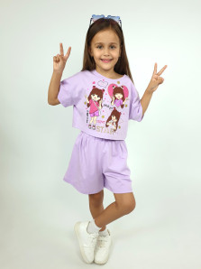 Комплект для девочки (джемпер+ шорты)