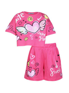 Комплект для девочки (фуфайка+ шорты)